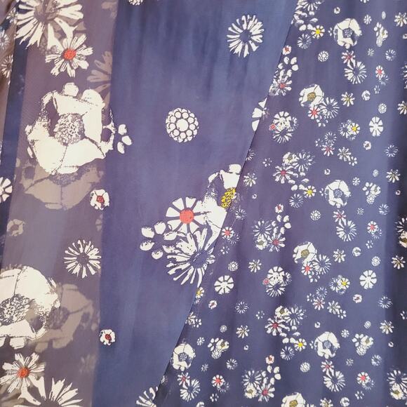 Jason Wu for Target blue mixed print floral flowy sleeveless dress - Picture 6 of 11